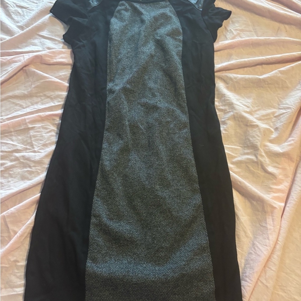 George Black and Gray Midi Dress